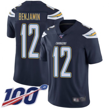 Los Angeles Chargers NFL Football Travis Benjamin Navy Blue Jersey Men Limited #12 Home 100th Season Vapor Untouchable